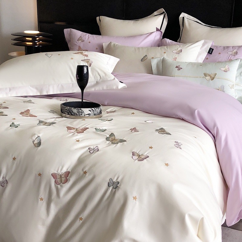 Otoño y invierno A clase espesa bordada algodón de lana larga molida cuatro piezas de algodón puro sábanas de algodón de tres piezas de tela doméstica 4