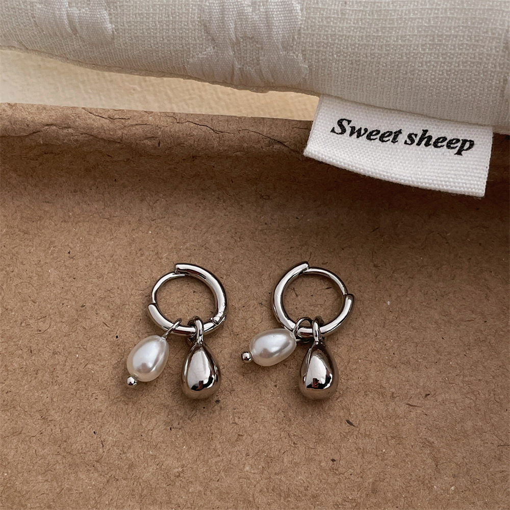 Náušnice s perlovým přívěskem pro ženy elegantní šperk_voghion.com