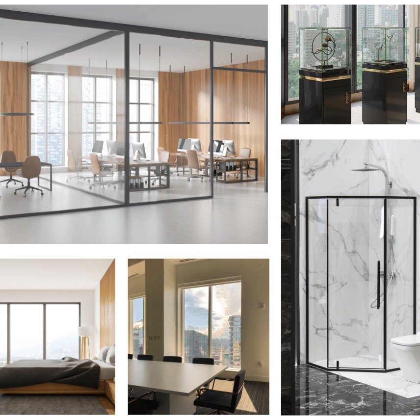 光电玻璃通电玻璃5+5隔断酒店浴室雾化玻璃