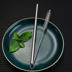 外貿跨境160mm吸管套裝304不鏽鋼蛋杯果汁飲料兒童吸管禮品批發