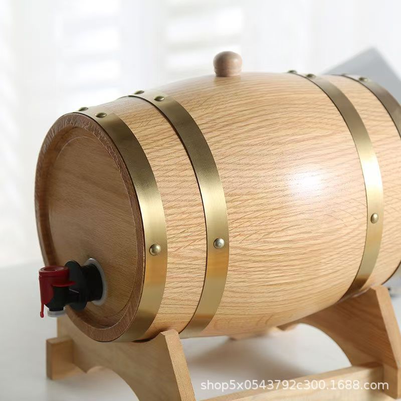 厂家批发卧式酒桶酒吧吧台红酒葡萄酒实木桶带龙头木质酒桶