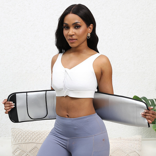 Amazon Cross-border Sweatproof Unisex Silver Sport Waist Belt Running Fitness Waist Trimmer
