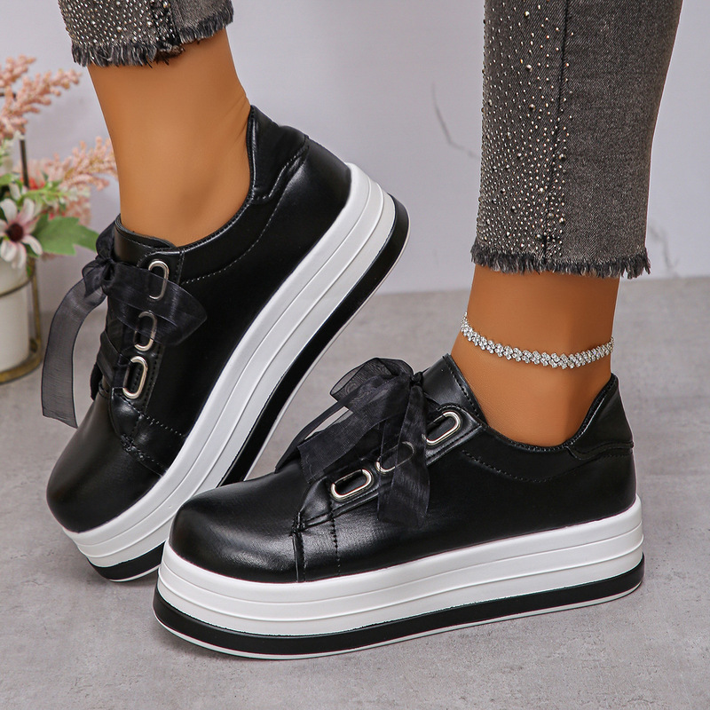 2022 Large Size Casual Single-layer Shoes Women's European and American New Round-toe Thick-soled Casual Viscose Shoes Foreign Trade Single-layer Shoes for Women 2022 Large Size Casual Single-layer Shoes Women's European and American New Round-toe Thick-soled Casual Viscose Shoes Foreign Trade Single-layer Shoes for Women