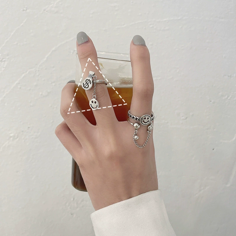 Adjustable Ring (925 Silver) — Small Design Rings, Non-Fading High-Quality Sample