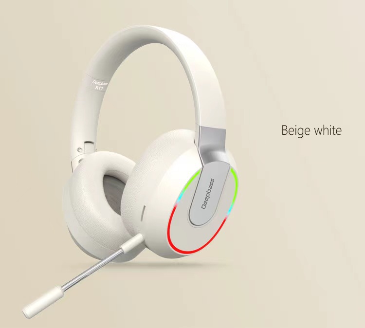 Sınır ötesi yeni kablosuz oyun Bluetooth kulaklığı, ağır bas ve mikrofonlu kulak üstü düşük gecikmeli kulaklık R11 - 8