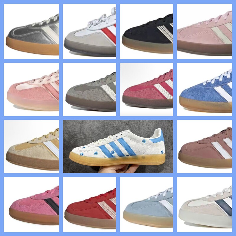High-End Samba De Training Second Generation Gaz White Sneakers Red and White Strawberry Bear Campus Versatile Hello Kitty Silver Sneakers