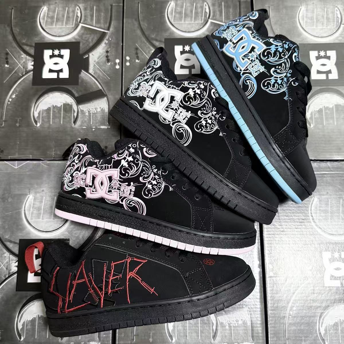 Putian factory cross-border foreign trade DC Shoes men's and women's casual sports running shoes embroidered skateboard shoes European DC shoes