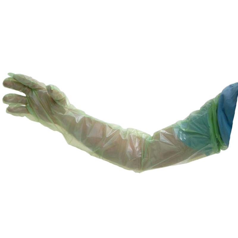 出口工厂批发价 耐用厚人工授精手套PE兽用长臂手套一次性长手套A