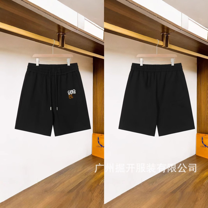 クロスボーダー2025夏の高級欧韓の贅沢なゆったりしたファッション綿の男女の同じタイプのカジュアルな風の5分のズボンのショートパンツ|undefined