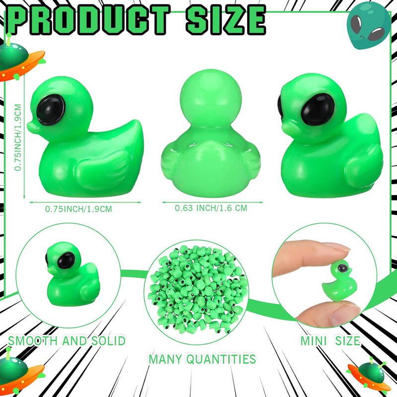 跨境新款外星人鸭子微景观diy盆景小摆件 树脂工艺品造景配件动物|undefined