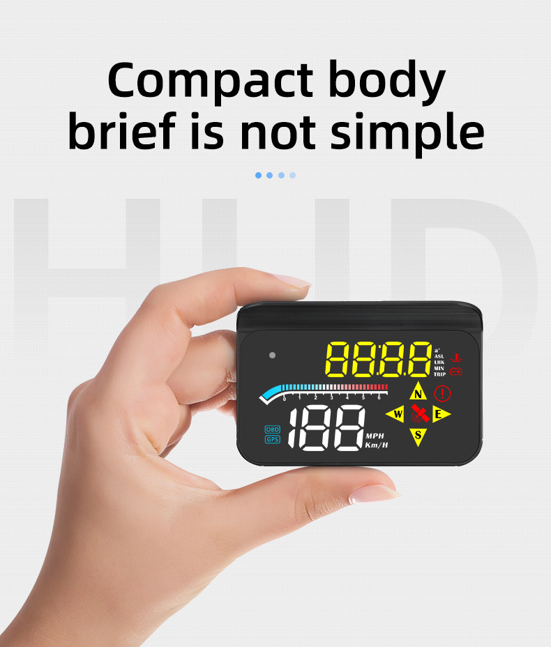 Car Head-Up Display (HUD) with OBD Projection, Color Screen, Multi-Function GPS Dual-System, High-Definition Digital Instrument