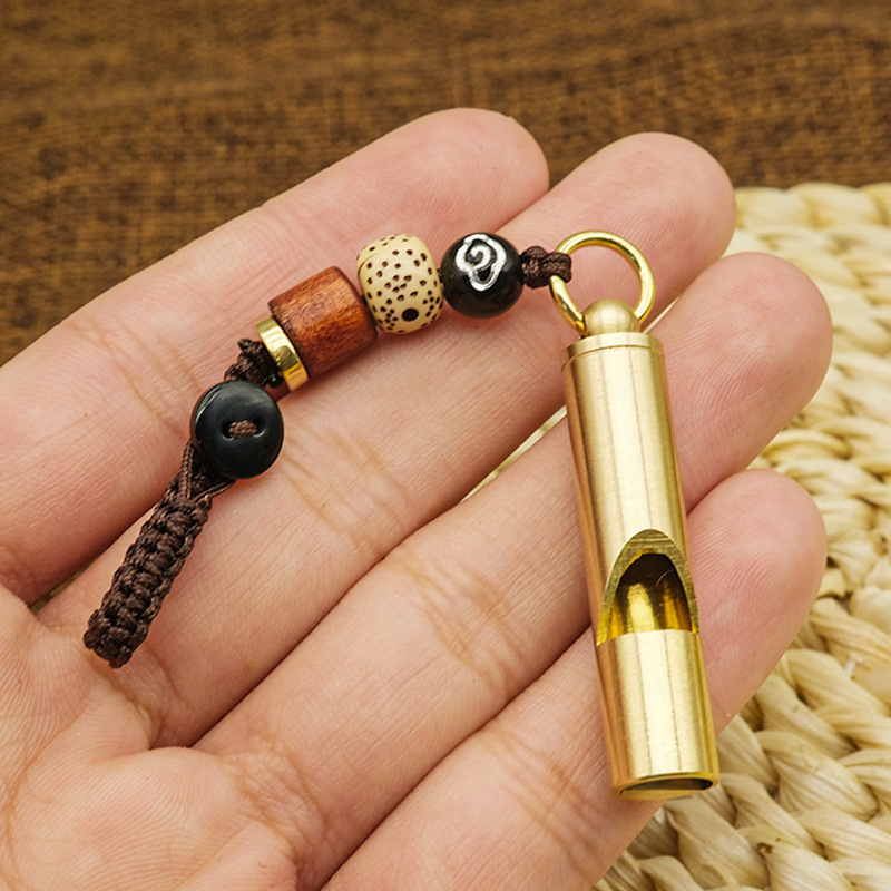 Whistle Outdoor Supplies Edc Tools Handmade Brass Survival Whistle Keychain Pendant Retro Yellow Pure Copper Whistle Whistle Outdoor Supplies Edc Tools Handmade Brass Survival Whistle Keychain Pendant Retro Yellow Pure Copper Whistle