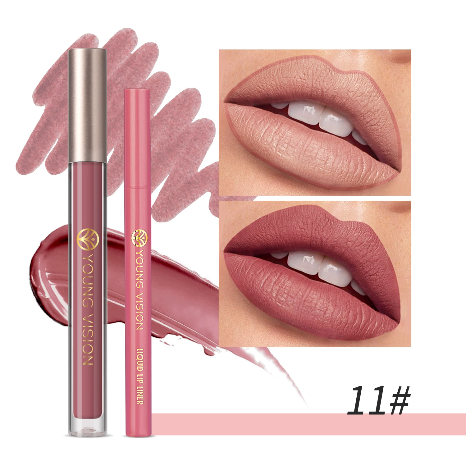 YOUNG VISION Lip gloss, lip pencil, set, 2 pieces