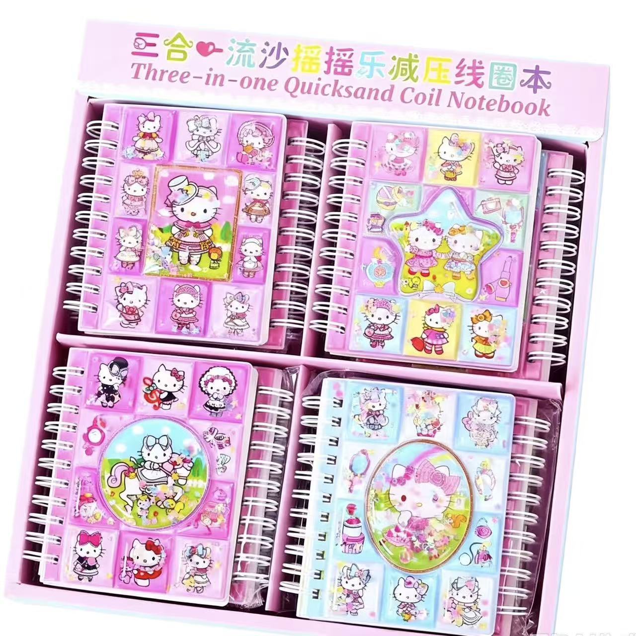 Cuaderno de Espiral con Arena Líquida Portátil para Estudiantes