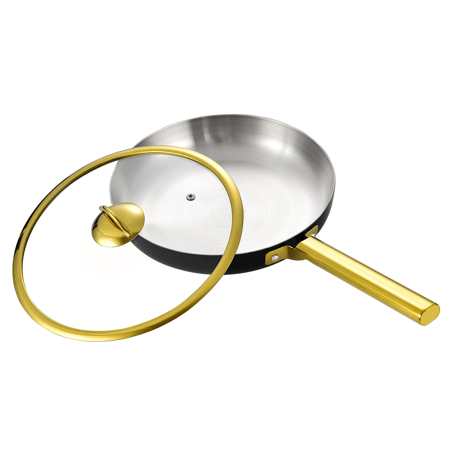 Medical grade 316 stainless steel frying pan thickened three-layer…