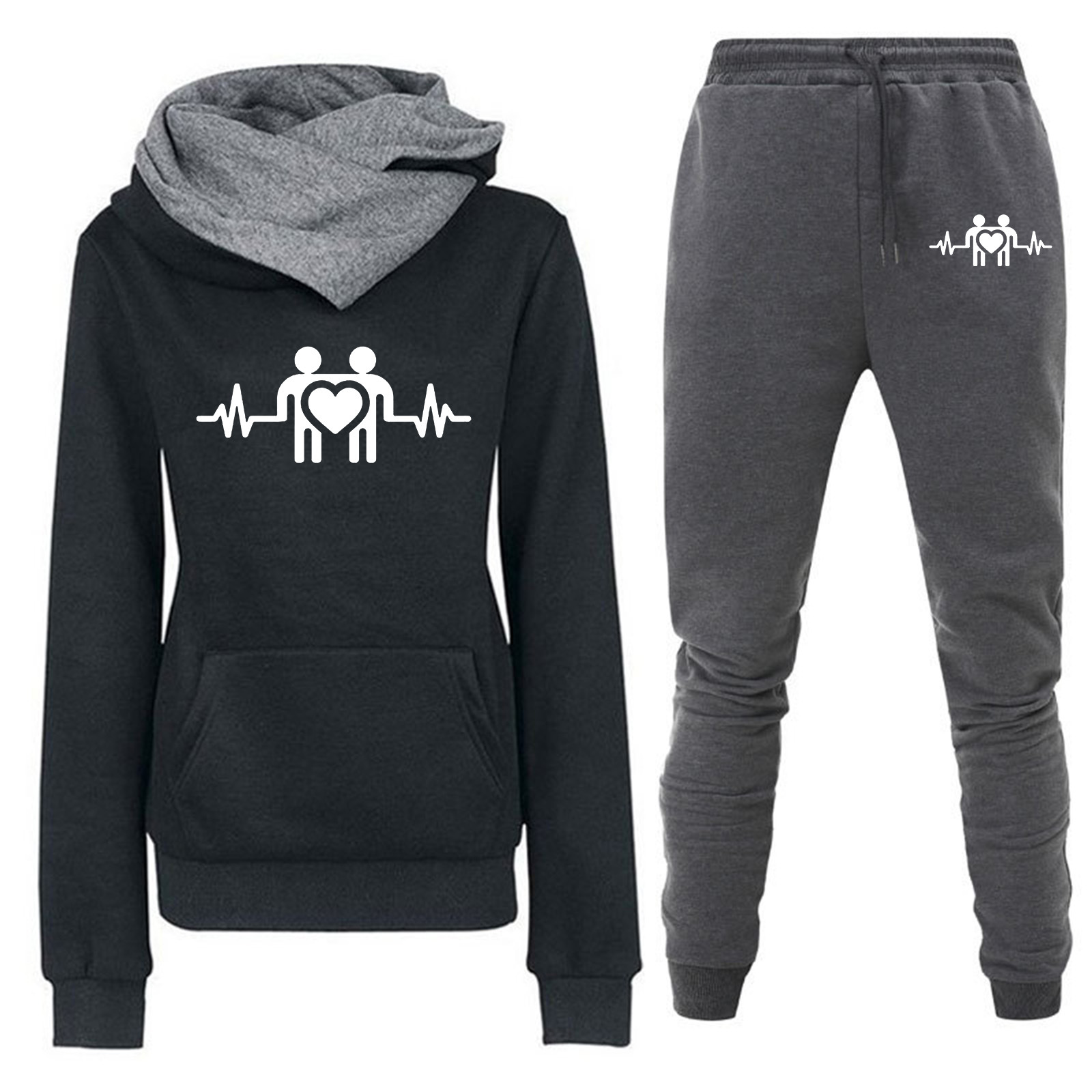 Comercio exterior transfronterizo Otoño e Invierno Nuevo traje de ropa deportiva con capucha y forro polar pantalones de suéter de mujer ropa de mujer al por mayor image 27