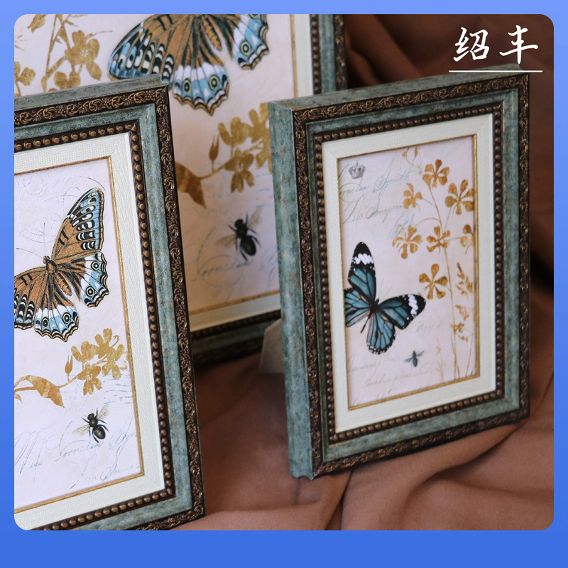 ✅ Retro Photo Frame European Palace Table 67 Inch 810 12inch A4 Wall Hanging Picture Frame Wholesale Old Decoration