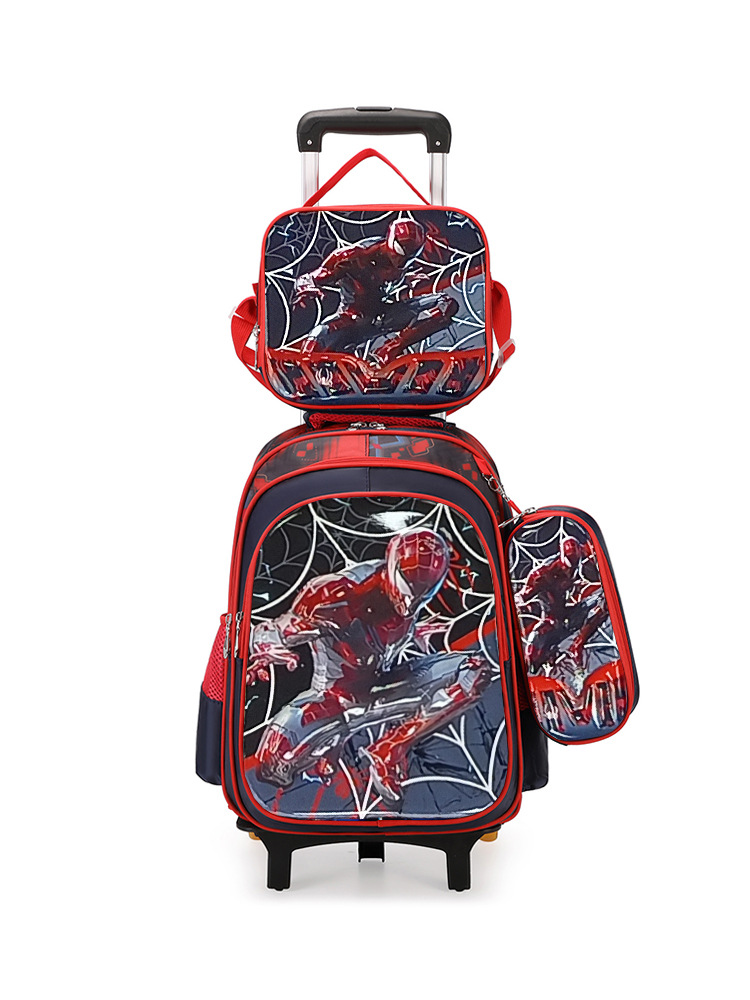 Fábrica en stock estudiantes de la escuela primaria pueden sostener la bolsa de almuerzo bolsa de lápiz caja de tres piezas de los niños mochila de dibujos animados lindo