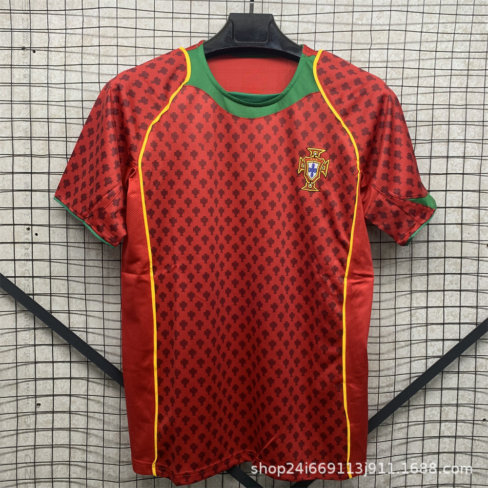 Camiseta de fútbol tailandesa retro Selección nacional Brasil Francia Argentina Portugal Camiseta de manga corta al por mayor Número de impresión