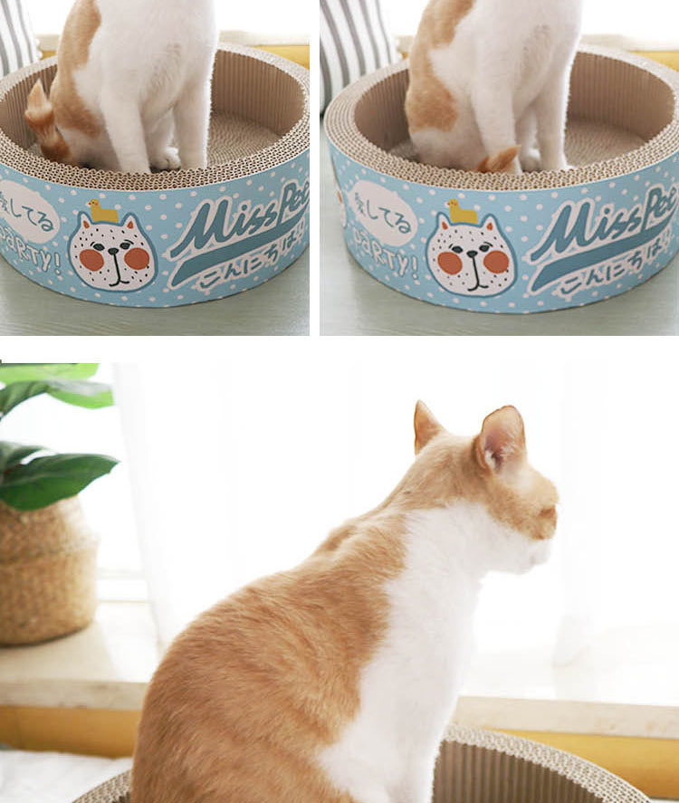 MISSPET Cat Scratching Board Duck Duck Round Nest Drawing (11).jpg