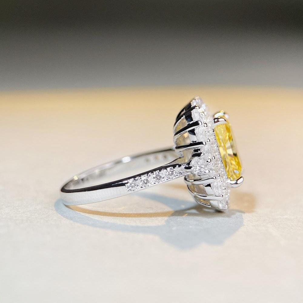 Fashion Geometric Sterling Silver Inlay Zircon Rings 1 Piece