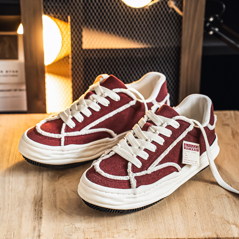 帆布男鞋秋季潮流百搭小众设计感黑色乞丐布鞋青少年运动休闲板鞋