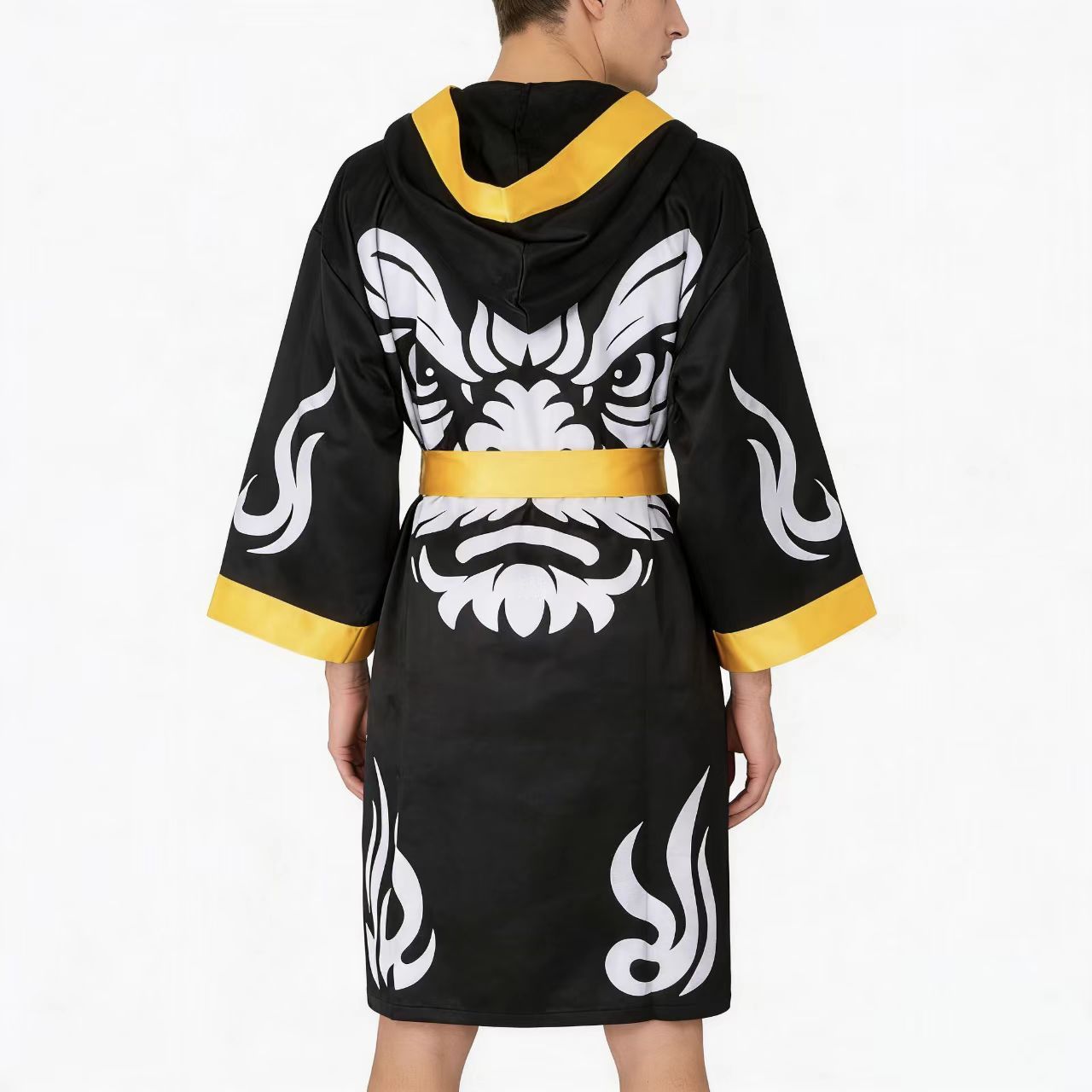 Tiger Head Style Long-Sleeve Martial Arts Uniform Set for Men and Women, Suitable for Muay Thai, Freestyle Mixed Martial Arts, and Sanda Competition
