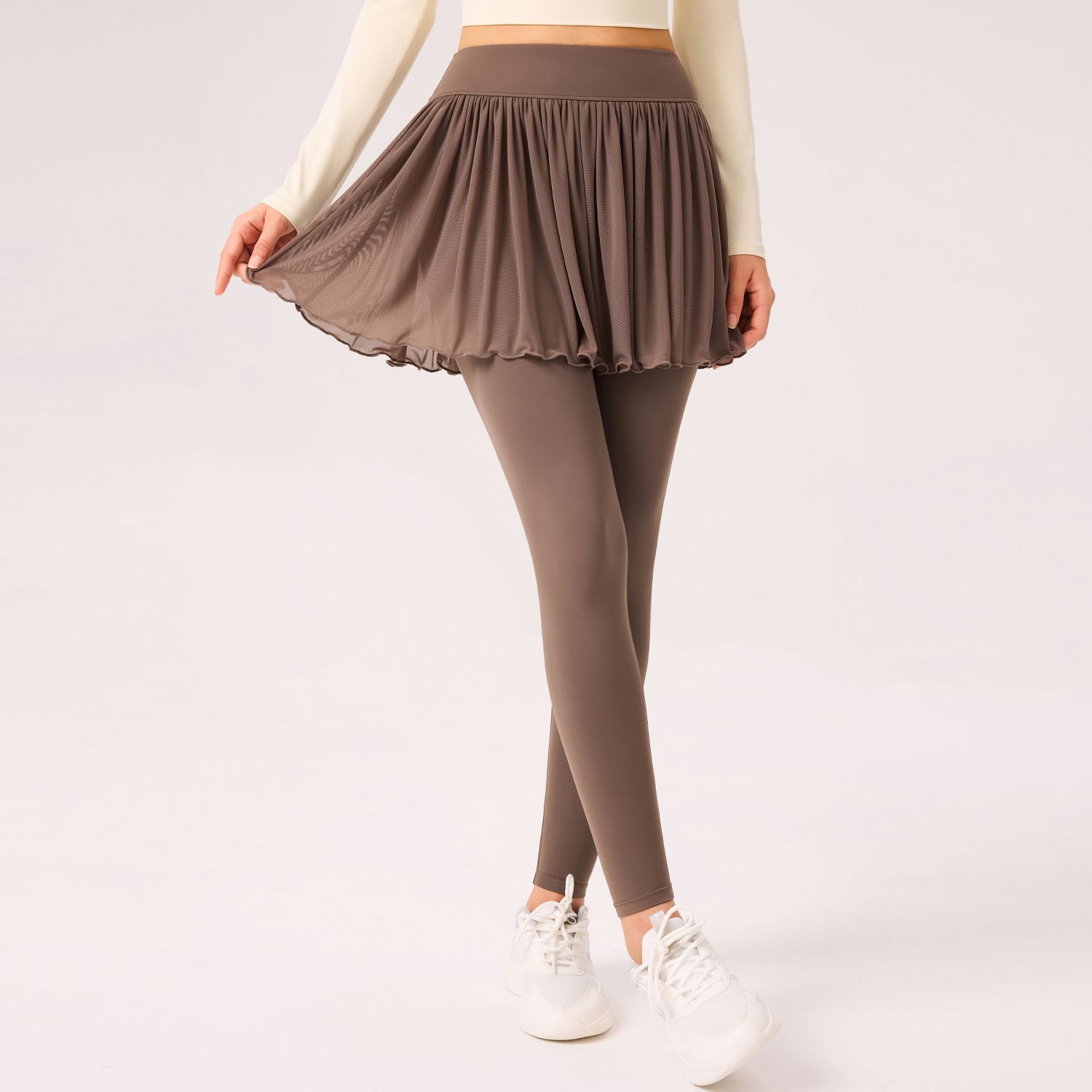 Primavera y verano cintura alta adelgazante ocio corrida matutina, ropa de fitness de cintura V, cintura de cadera, ropa de ejercicio, pantalones elásticas para mostrar piernas largas