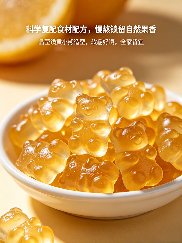 Loquat & Pear Gummy Candy (枇杷秋梨软糖) — Herbal-Inspired Fruit Gummies, 60g Bottle specifications