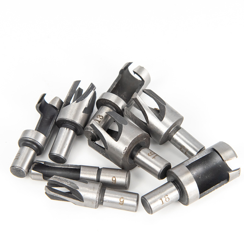 Taladro de corcho 8-piece carpintería agujero abridor traje broca de perforación taladro de corcho garra herramienta de taladro de escariado