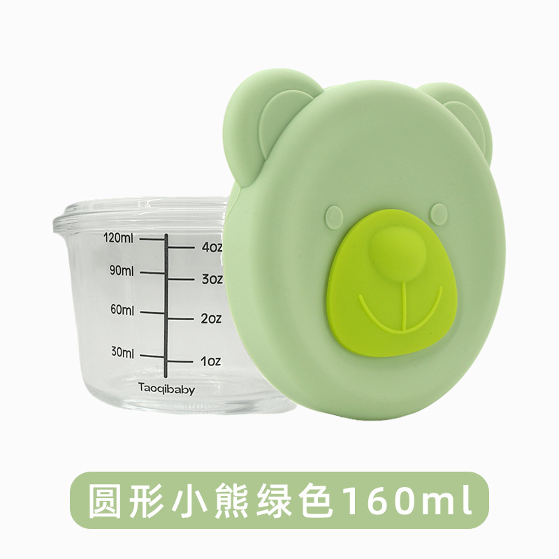 Cuencos de vidrio para madre y bebé cubierta de silicona cubierta de dibujos animados para niños cuencos de vidrio cuencos frescos al por mayor