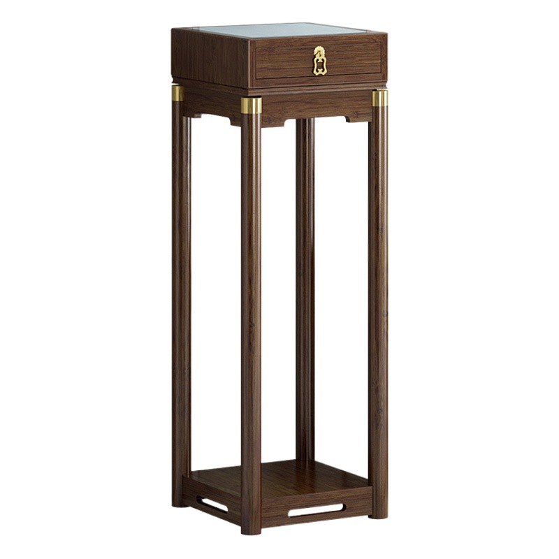 Antiguo soporte de flor interior bambú balcón soporte de exhibición piso balcón potted almacenamiento rack bambú salón flor stand combinación