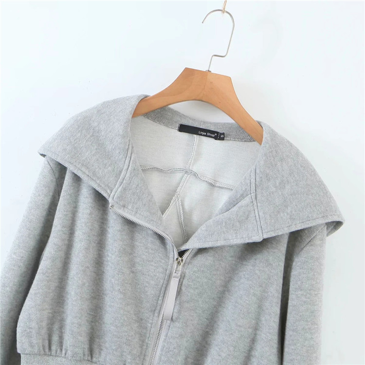 solid color cardigan hoodie NSLD31998