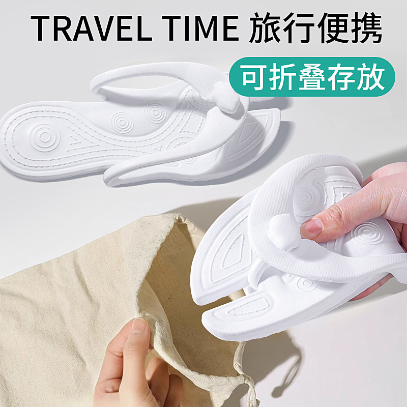 Portable Folding Sandals and Slippers Summer Business Travel Swimming Seaside Beach Flip Flops Hotel Bathing Travel Lightweight