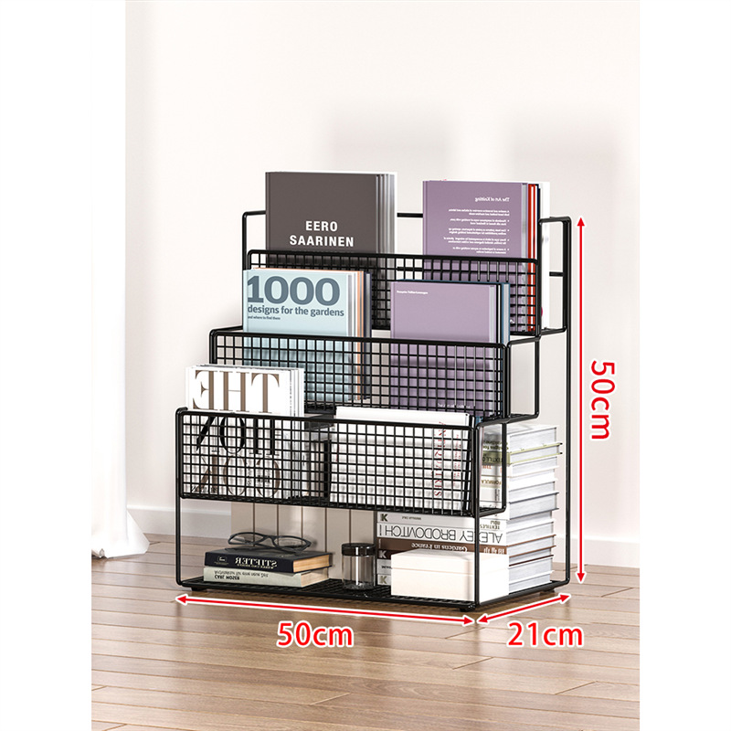 机の下の物置棚の移動収納棚の床のプーリー付きの小さい本棚の机の下の棚の本の物置棚の事務机