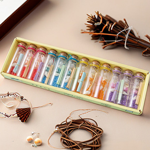 Luminous Wishing Bottle Creative Mini Cork Bottle Transparent Drift Bottle Wishing Small Letter Paper Cute Lucky Glass Bottle for Women