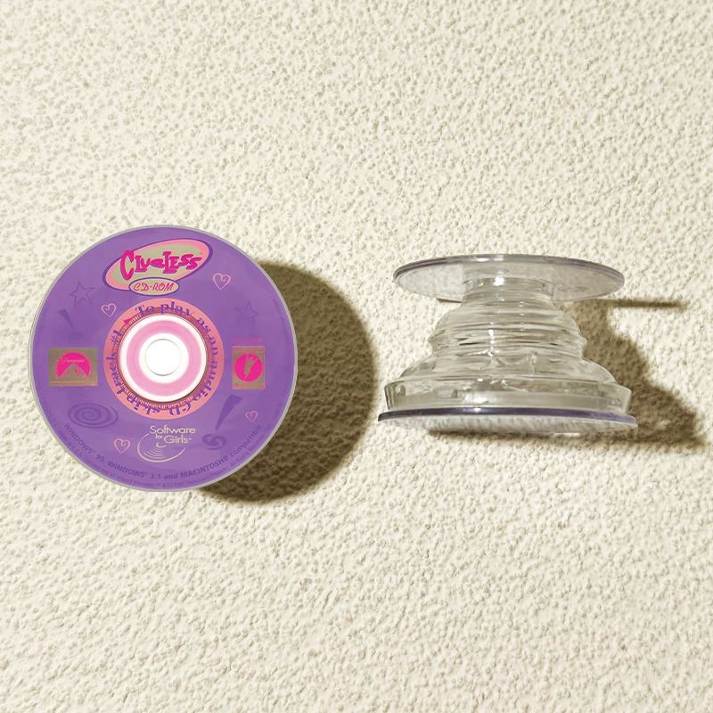 Ins disco de música redondo creativo para el soporte de airbag de teléfono móvil pegado 360 rotación retráctil perezoso perseguir el drama de escritorio