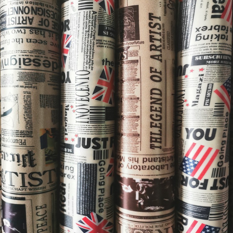 The color tin printing series of printed newspapers are in stock and widely applicable to the outer packaging fabrics of bags, cosmetic bags, handbags, etc detail image 2