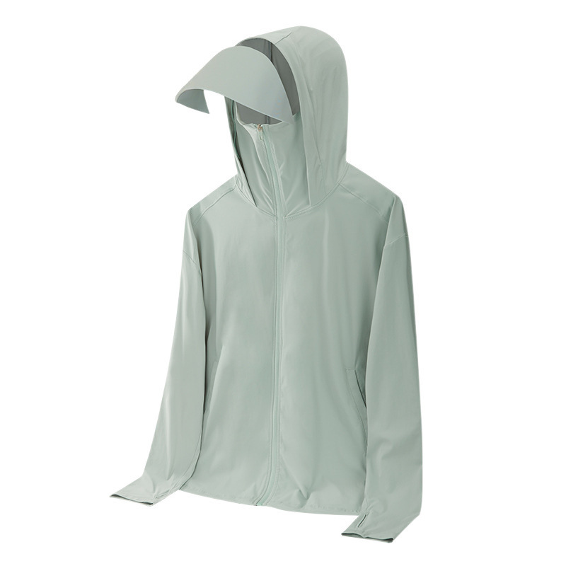 Hielo de nylon helado de verano ropa de protección solar anti-UV para hombres y mujeres UPF100 + encapuchado viaje deportivo exterior image 5
