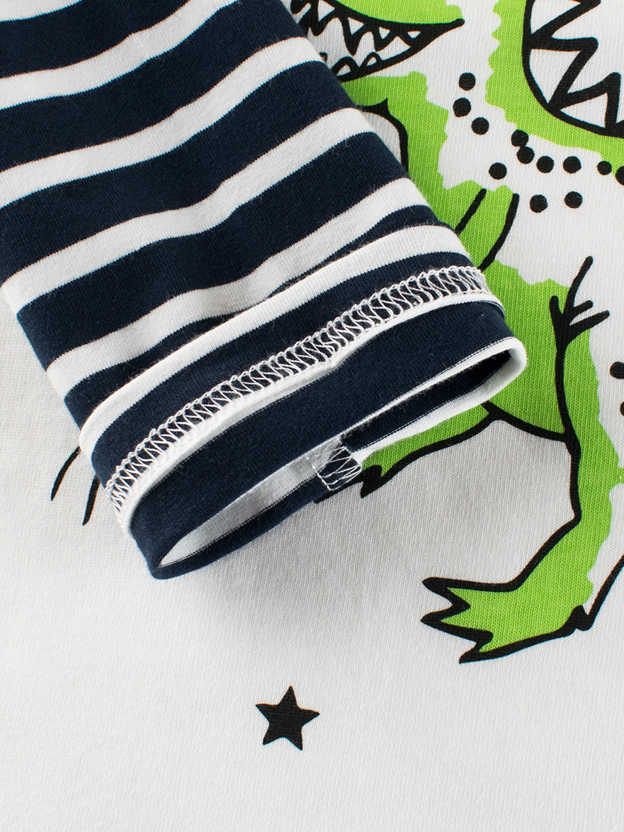 27kids marca ropa para niños otoño nuevo 2024 camiseta de manga larga para niños transfronterizos camisa de fondo para hombres dos dinosaurios falsos