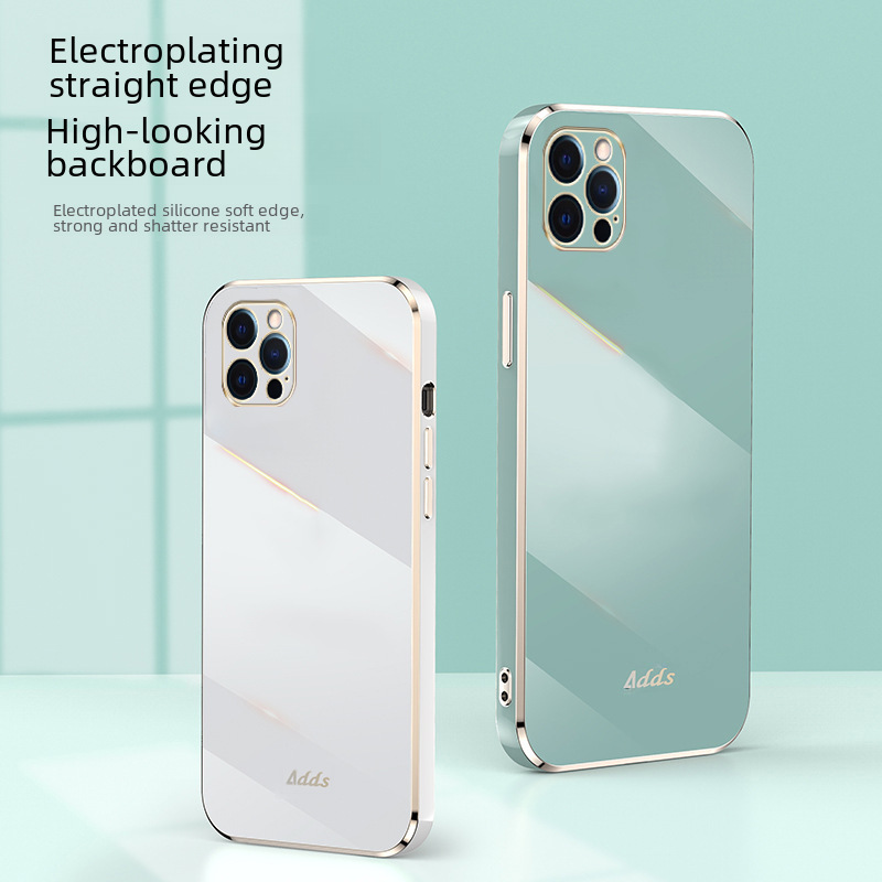適用iPhone15Pro直邊電鍍6D手機殼蘋果14全包防摔13硅膠12保護套X