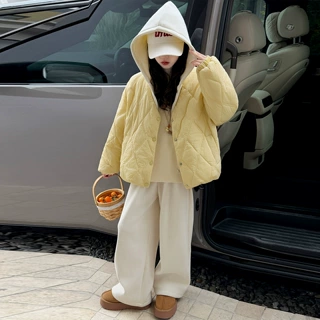 女童冬季棉服2025新款中大儿童女孩时髦冬装棉衣儿童保暖加厚棉袄