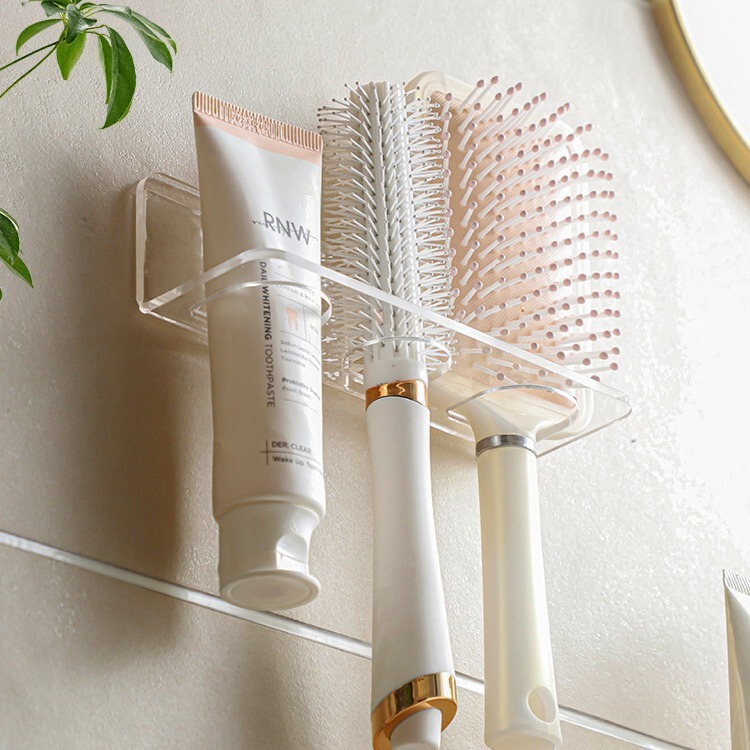Bathroom Comb Rack Bathroom Washstand Wall Storage Nail-free Punch-free Wall-mounted Shaver Rack