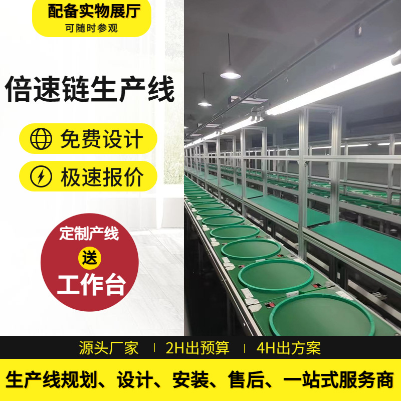 流水输送线厨房小家电环形导轨循环线输送流水线厂家直销