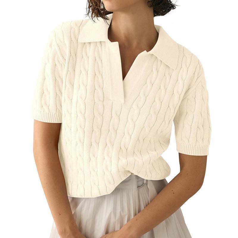 2026 Autumn and Winter Cross-Border Export New Men's Knitwear Women's Collar Short-Sleeved Knitwear 2026 Autumn and Winter Cross-Border Export New Men's Knitwear Women's Collar Short-Sleeved Knitwear