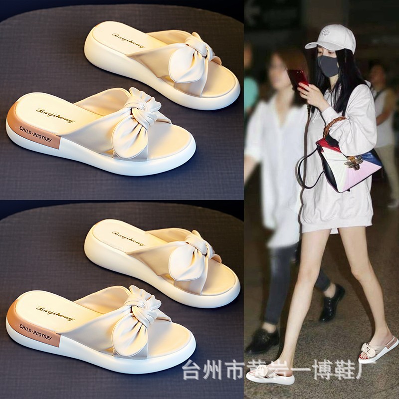 Pantofole, scarpe da donna, capispalla estivi, 2022, nuova piattaforma, tacco a zeppa, moda, versatile, sandali da spiaggia fata, sandali da donna_voghion.com