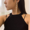 Beads, metal earrings, European style
