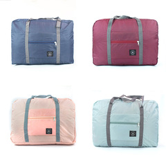 Folding travel bag, hand-held, shoulder bag for women, portable folding storage bag, large capacity luggage bag for men, fits on top of suitcase