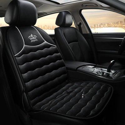 Cushion Plush Seat Cover 12V, Multi-function pad - ordinary-single-seat-not-heated-zh-down-cotton-mysterious-black