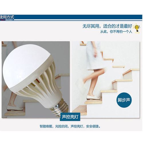 LED bulb for home energy-saving high brightness E27 screw base white light B22 bayonet base old factory supermarket high-power bulb